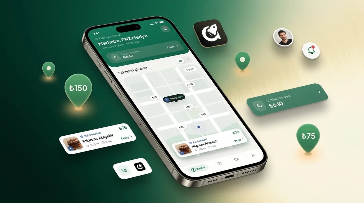 Sahada, Mobil Uygulama web sitesi prototipi