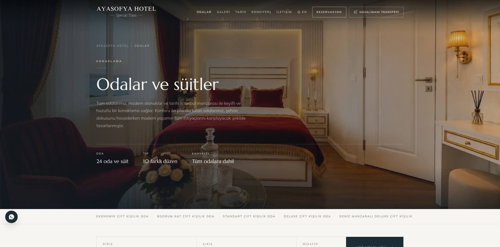 Rooms and suites: ten room types at a glance