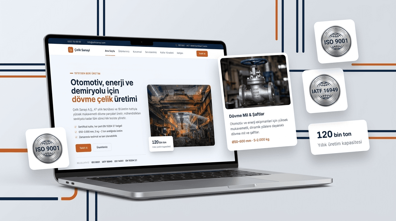 Çelik Sanayi Web Sitesi